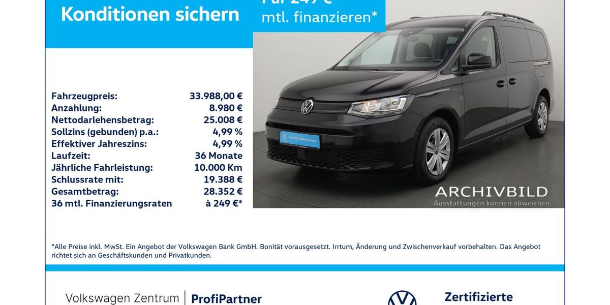 VW Caddy Maxi 6.589 km 32.480 &euro; Leverkusen 51379